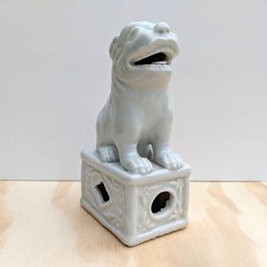 White Porcelain Foo Dog Chinese Figurine